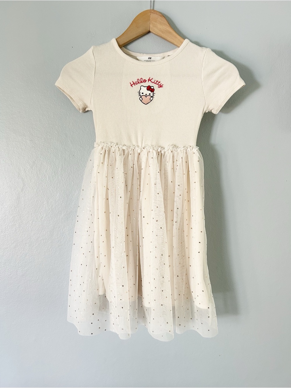 H&M • Hello Kitty Cream Tulle Skater Dress